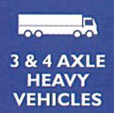 3 & 4 axle heavy vehicles toll road sign